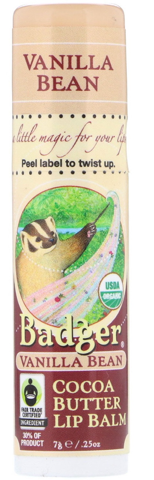 Badger Company Vanilla Bean Cocoa Butter Lip Balm