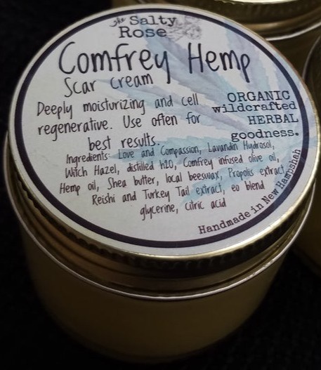 The Salty Rose Comfrey Hemp Scar Cream