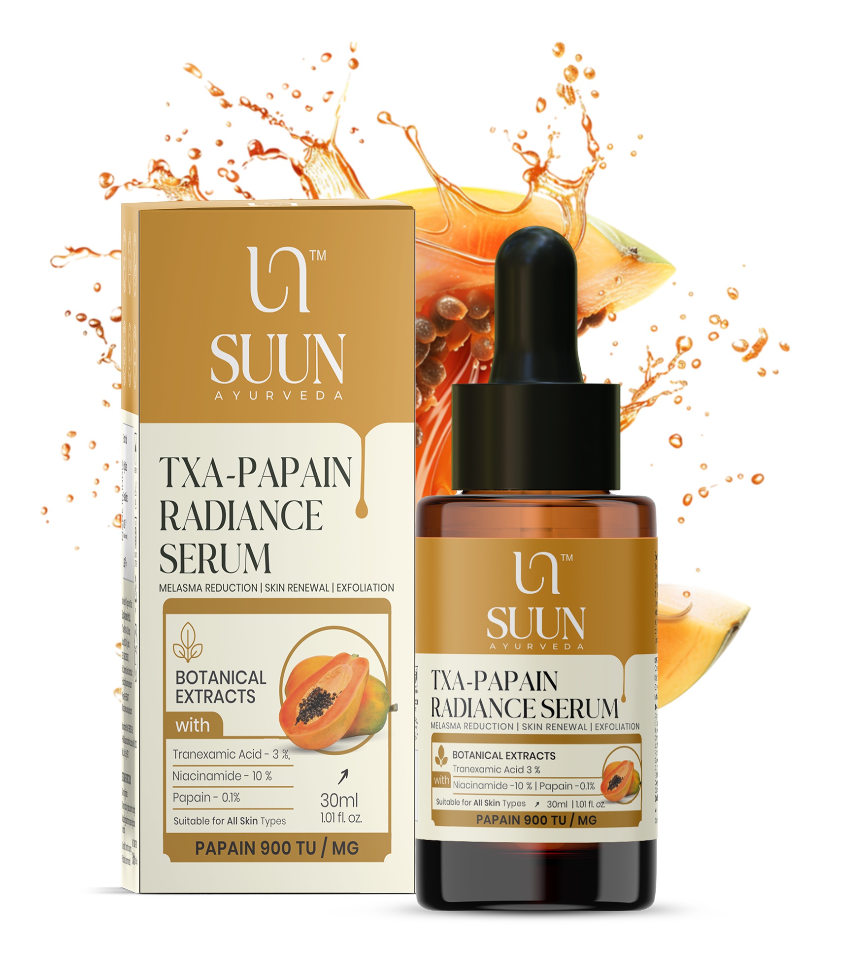 Suun Ayurveda Txa-papain Radiance Face Serum