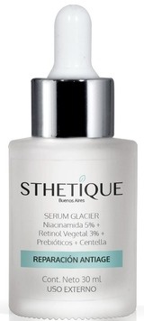 Sthetique Serum Glacier - Niacinamida 5%, Retinol Vegetal 3%, Prebióticos Y Centella Asiática