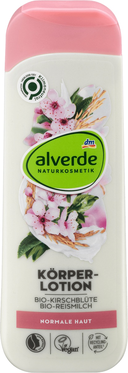 alverde Körperlotion Bio-Kirschblüte Bio-Reismilch