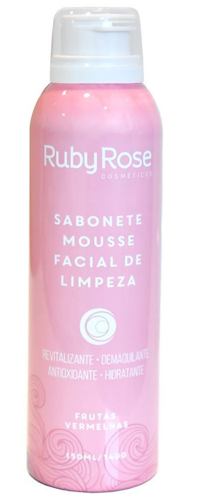 Ruby Rose Sabonete Mousse Facial De Limpeza Frutas Vermelhas