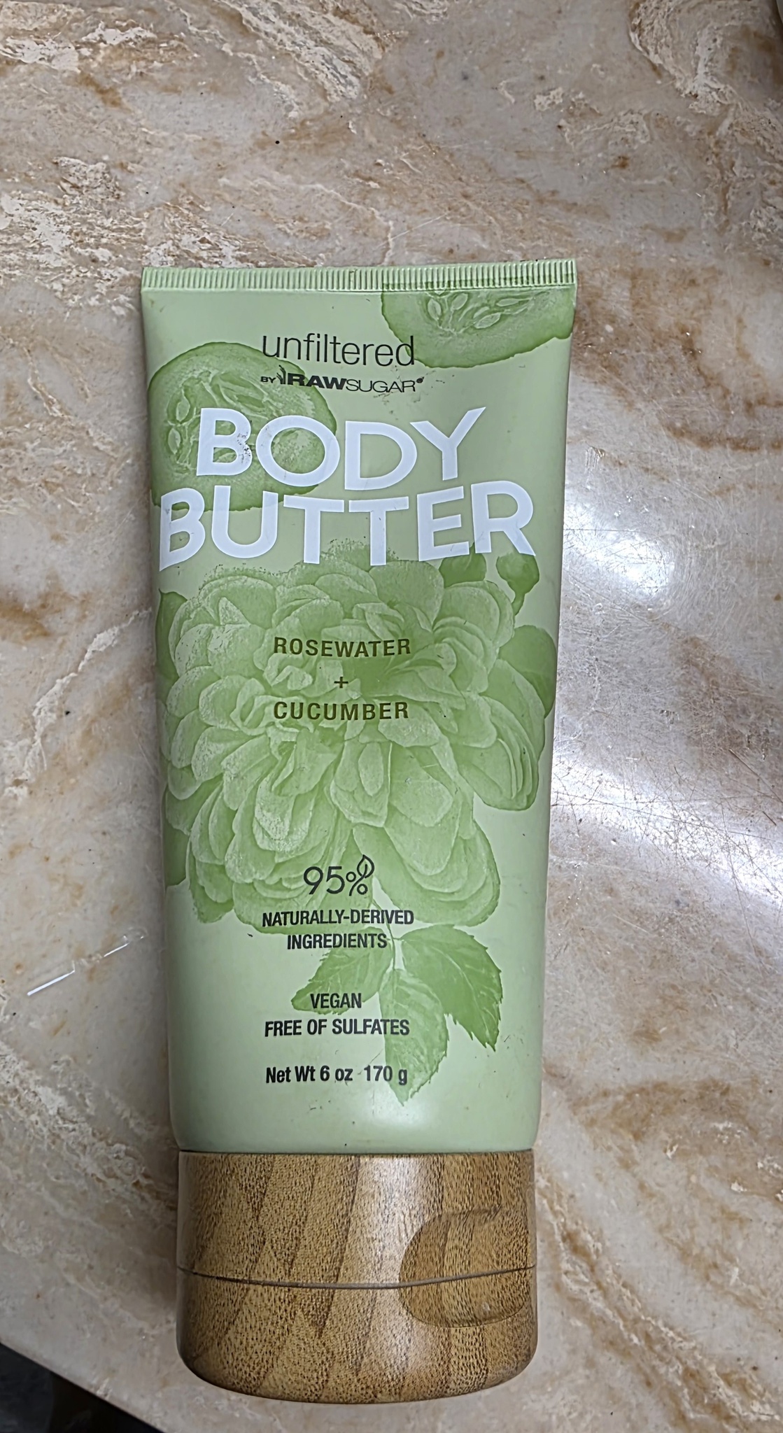 Raw Sugar Unfiltered Body Butter Rosewater + Cucumber