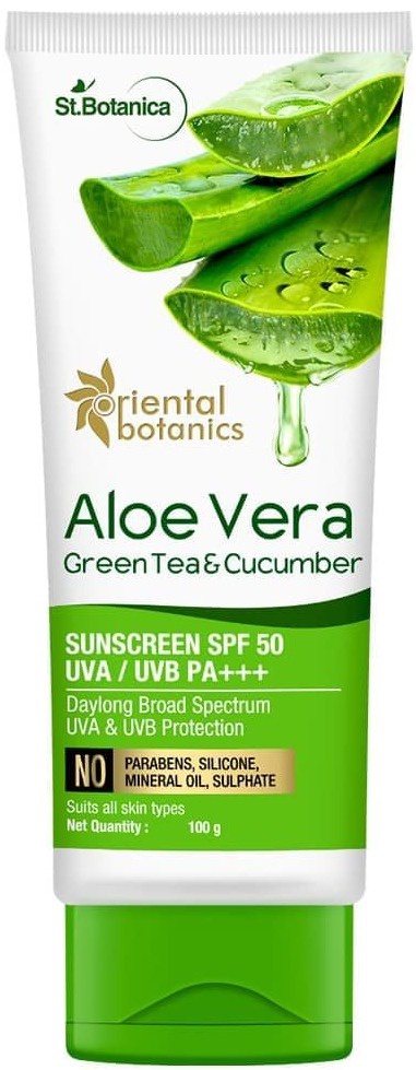 St. Botanica Aloe Vera, Green Tea & Cucumber Sunscreen SPF 50