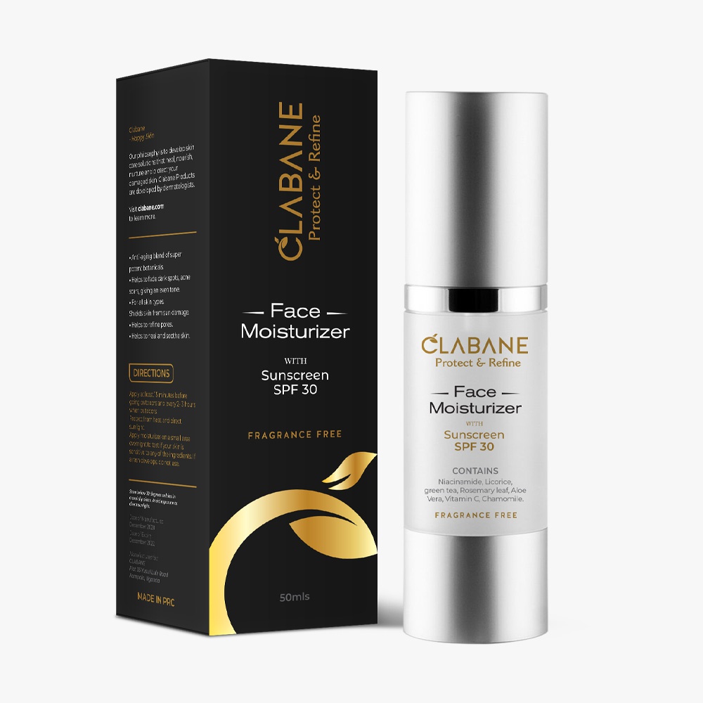 Clabane Skin Care Protect And Refine Face Moisturizer With Sunscreen SPF 30