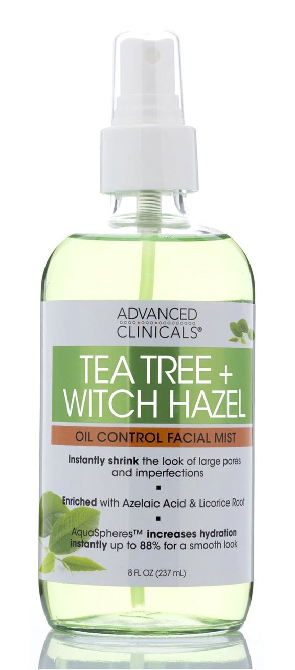 Advanced Clinicals Tea Tree + Witch Hazel, Oil Control Facial Mist