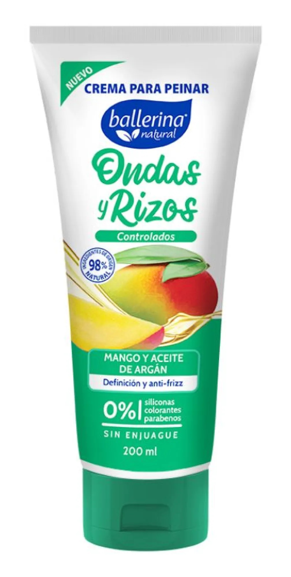 Ballerina Crema Para Peinar Ondas Y Rizos