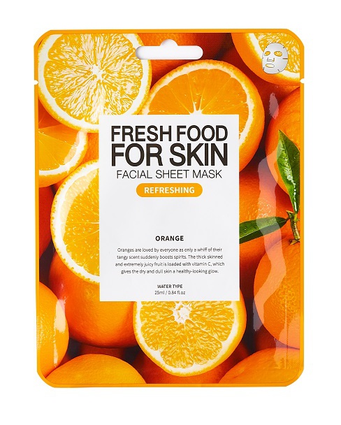 Farm Skin Fresh Food For Skin Facial Sheet Mask Orange: Refreshing