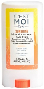 C'est Moi Sunshine Mineral Sunscreen Face Stick Broad Spectrum SPF 50 Water Resistant (80 Minutes)‌