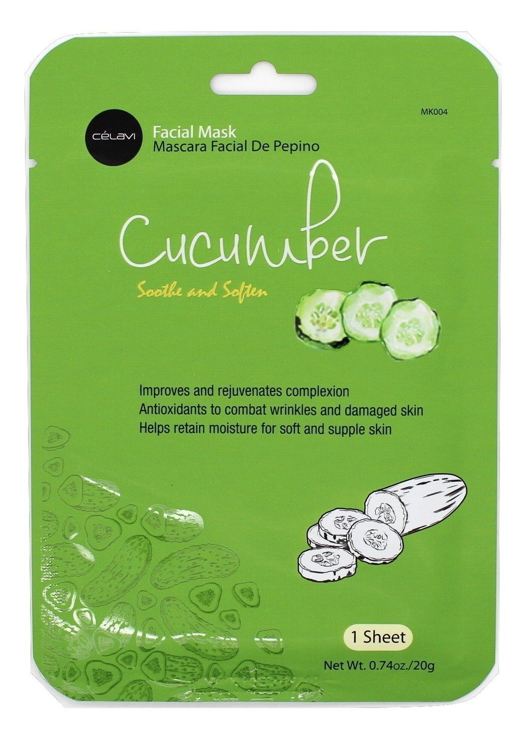 Celavi Essence Facial Sheet Mask Cucumber