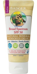 Badger Naturally Unscented Sunscreen With Zinc Oxide