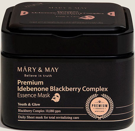 MARY & MAY Premium Idebenone Blackberry Complex Ampoule Mask