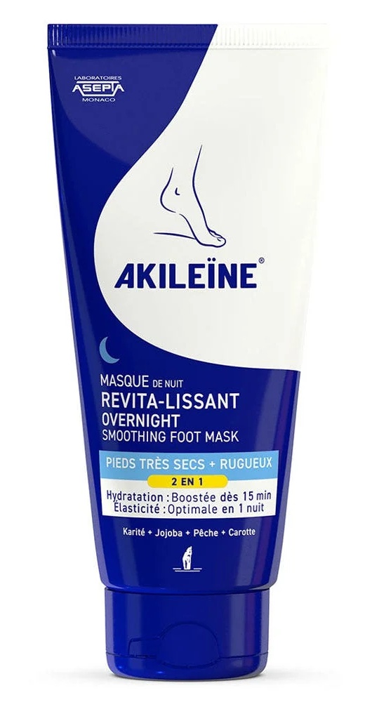 Asepta Akileine Revitalising Night Mask Very Dry + Rough Feet 100ml (3.38fl Oz)