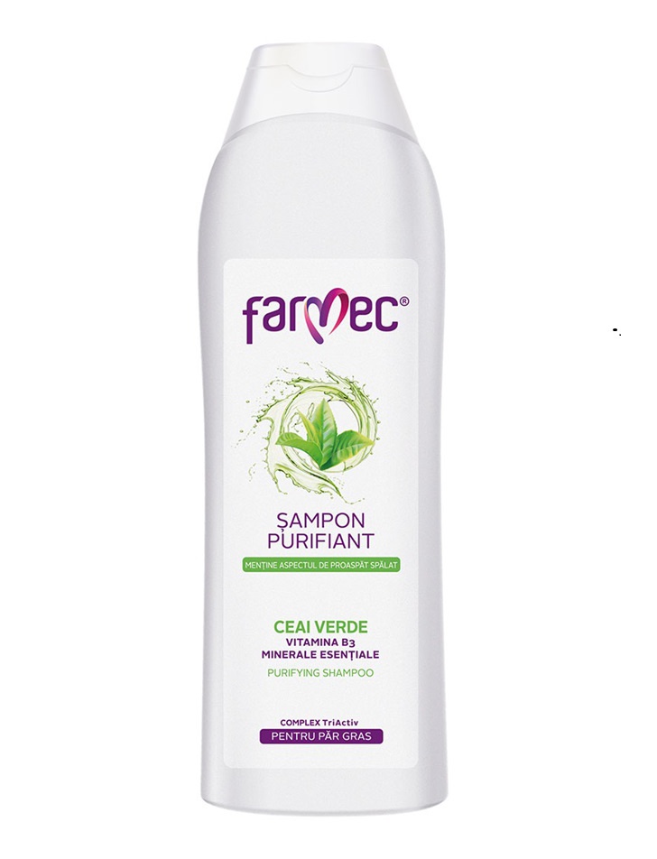 Farmec Romania Purifying Shampoo For Oily Hair With Green Tea