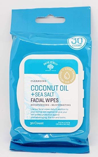 Bolero Coconut Oil And Sea Salt Facial Wipes