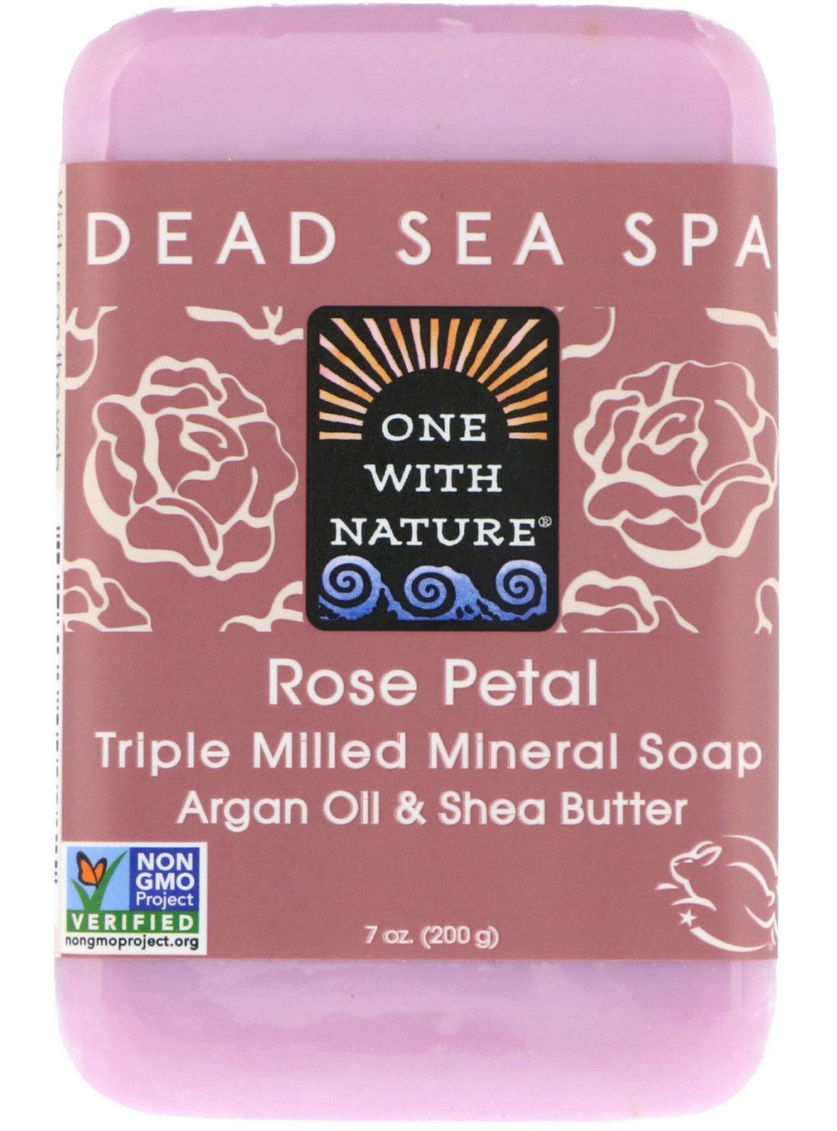 One With Nature Rose Petal Triple Milled MIneral Soap
