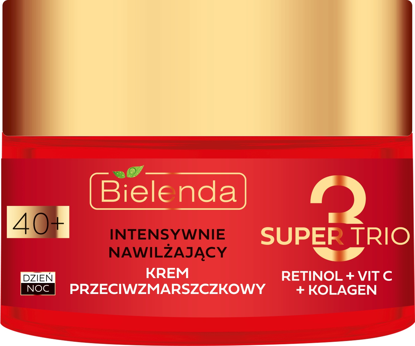 Bielenda Super Trio 3 Retinol + Vit C + Collagen Intensively Moisturizing Anti-Wrinkle Cream 40+