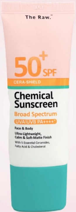 The Raw. Cera-shield Chemical Sunscreen SPF50+ Pa++++