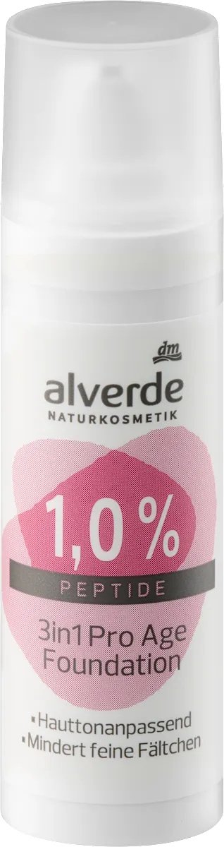 alverde 3in1 Pro-Age Foundation 1% Peptide
