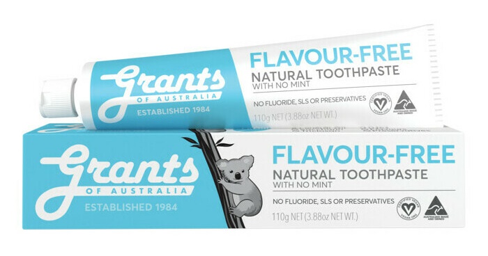 Grants of Australia Natural Toothpaste - Flavour & Fluoride Free