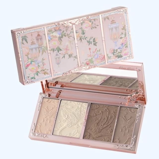 Flower Knows Butterfly Cloud Collar Embossed Highlight & Contour Palette 16g 02 Tawny Tea
