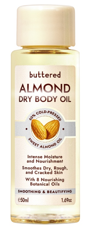 BUTTERED Almond Dry Body Oil With 60% Cold Pressed Sweet Almond Oil