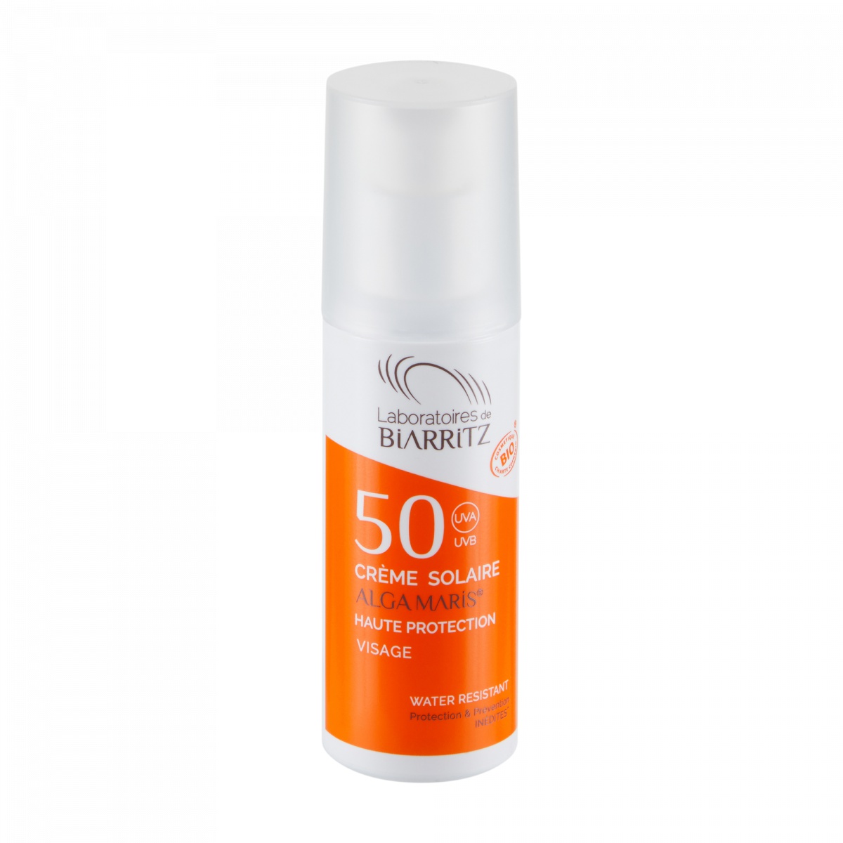 Laboratoires de Biarritz Certified Organic Spf50 Face Sunscreen