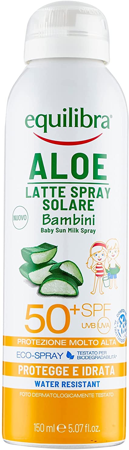 Equilibra Aloe Latte Spray Solare Bambini (Baby Sun Milk Spray) SPF 50+