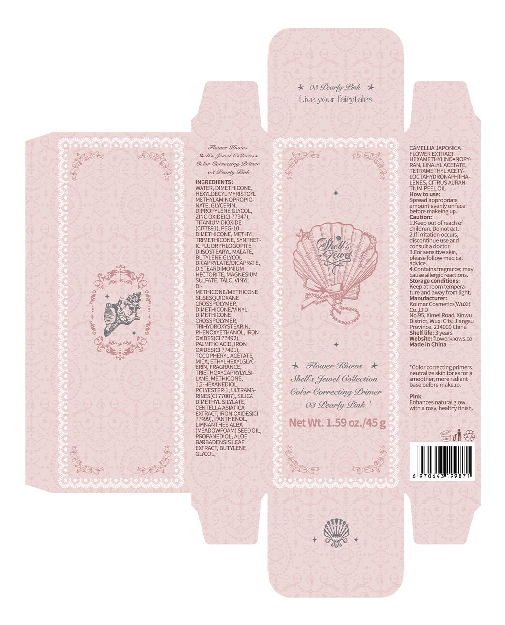 Flower Knows Shell's Jewel Radiance Primer Pearly Pink