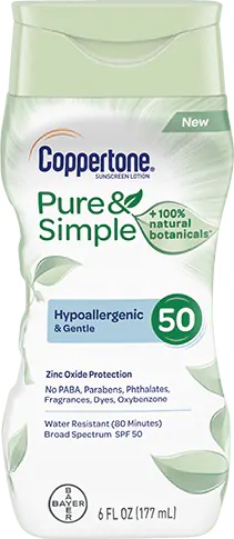 Coppertone sunscreen sale pure & simple