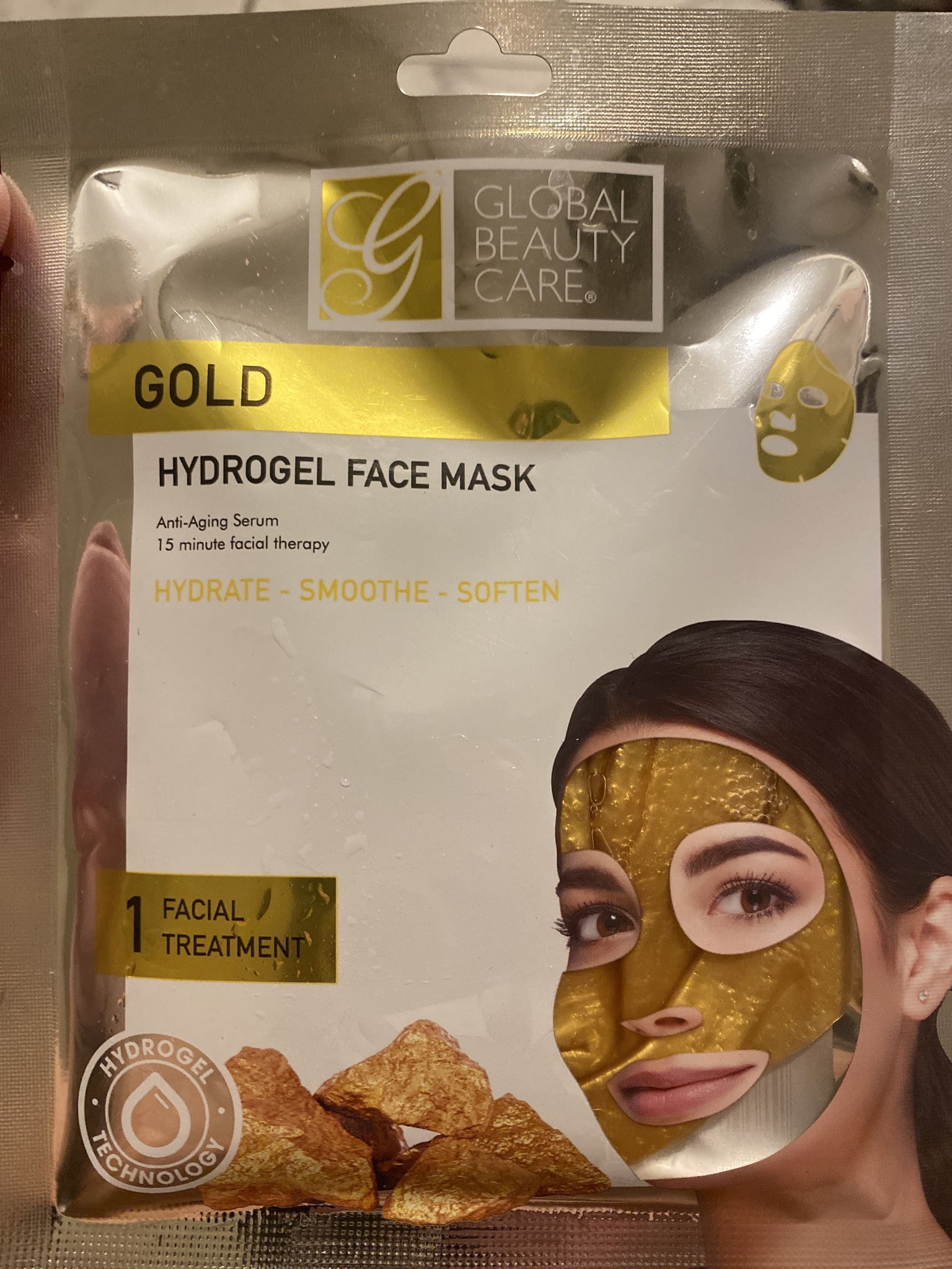 Global Beauty Care Gold Hydrogel Face Mask