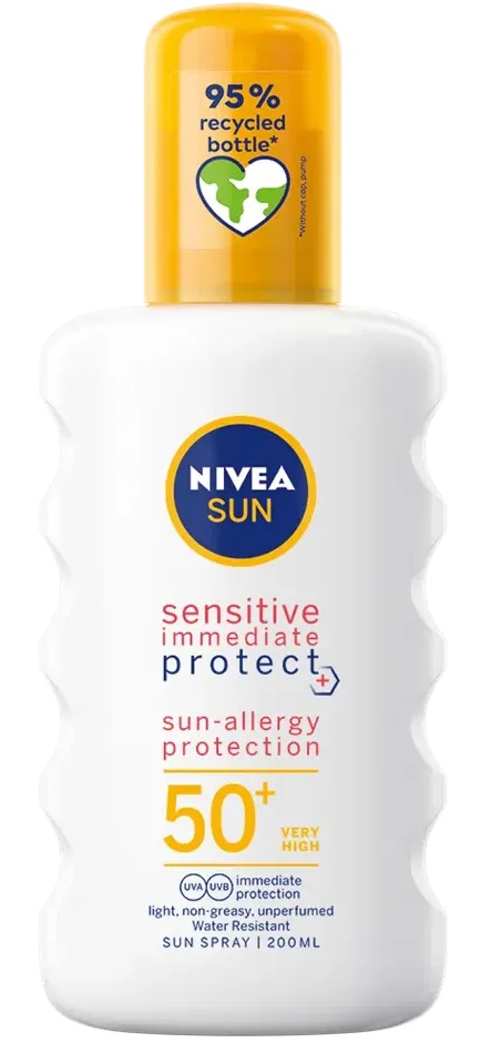 Nivea Sun Sensitive Immediate Protect Sunscreen Spray SPF 50+