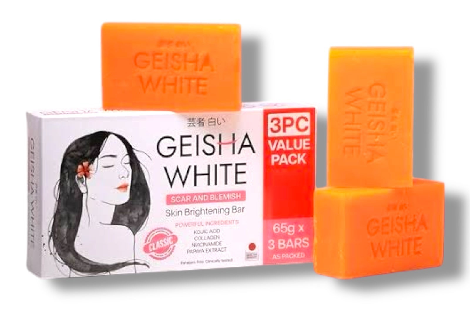 Geisha White Scar And Blemish Skin Brightening Bar Classic