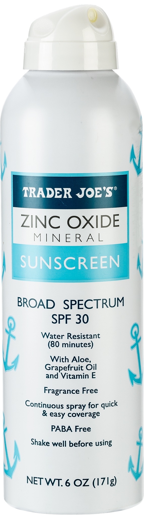 Trader Joe's Zinc Oxide Mineral Sunscreen Spray SPF 30