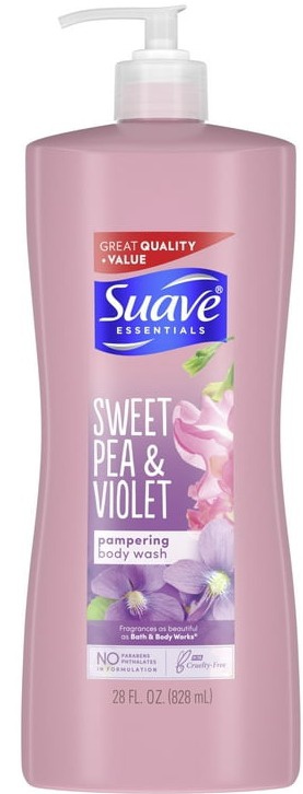 Suave Essentials Sweet Pea & Violet Pampering Body Wash