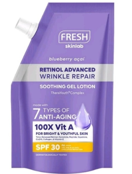 Fresh Skinlab Retinol Advanced Wrinkle Repair Soothing Gel Lotion SPF 30