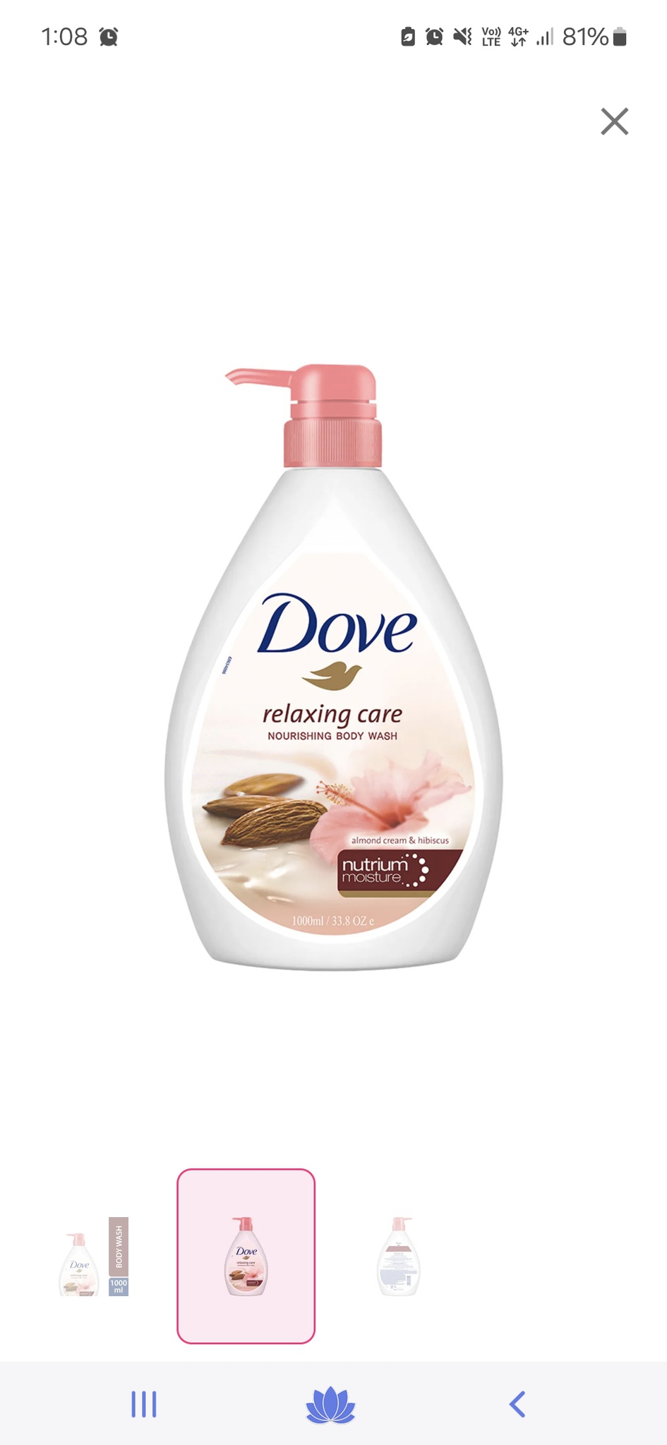 Dove Relaxing Care Body Wash