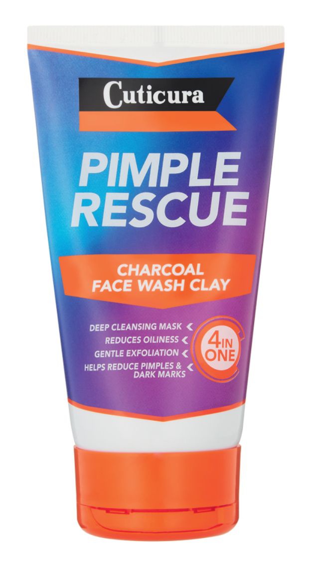 Cuticura Pimple Rescue Charcoal Face Wash Clay