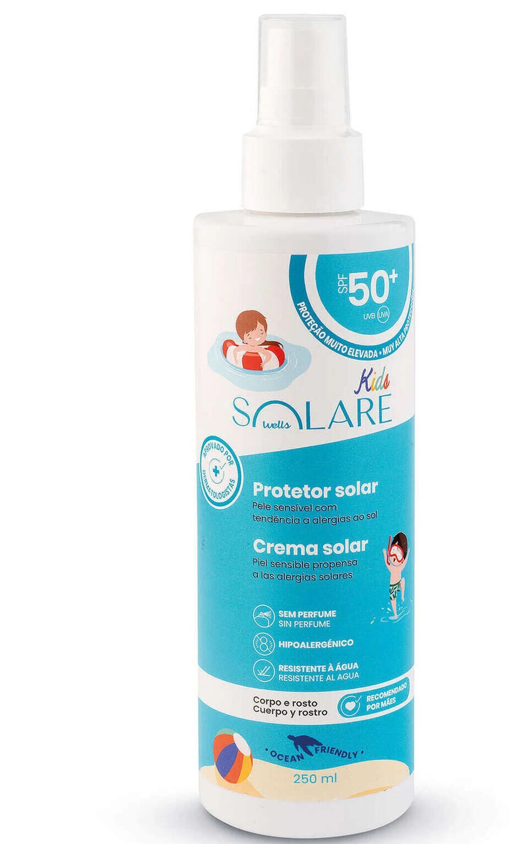 solare wells Protetor Solar Para Criança Solare SPF50