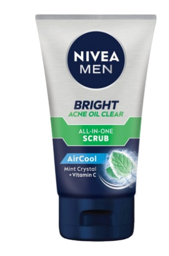 NIVEA MEN Bright Acne Oil Clear All-in-one Scrub