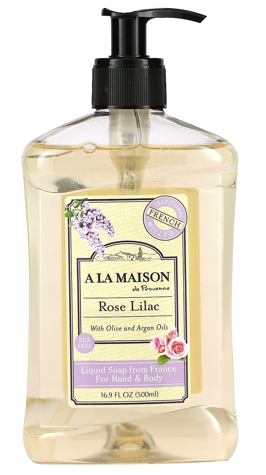A La Maison de Provence Liquid Soap For Hand & Body, Rose Lilac