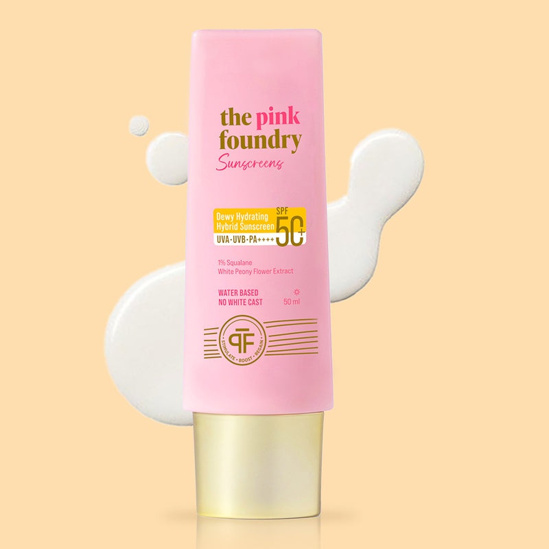 The Pink Foundry Dewy Hydrating Hybrid Sunscreen SPF 50+