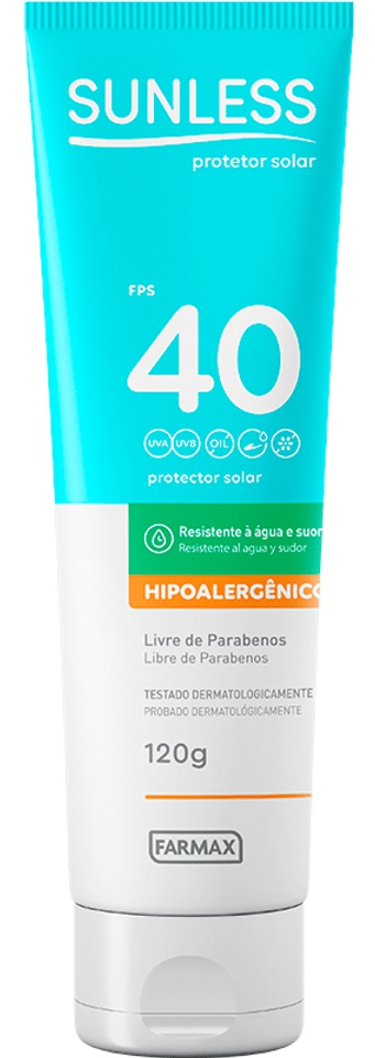 Sunless Protetor Solar Toque Seco Hipoalergenico FPS40
