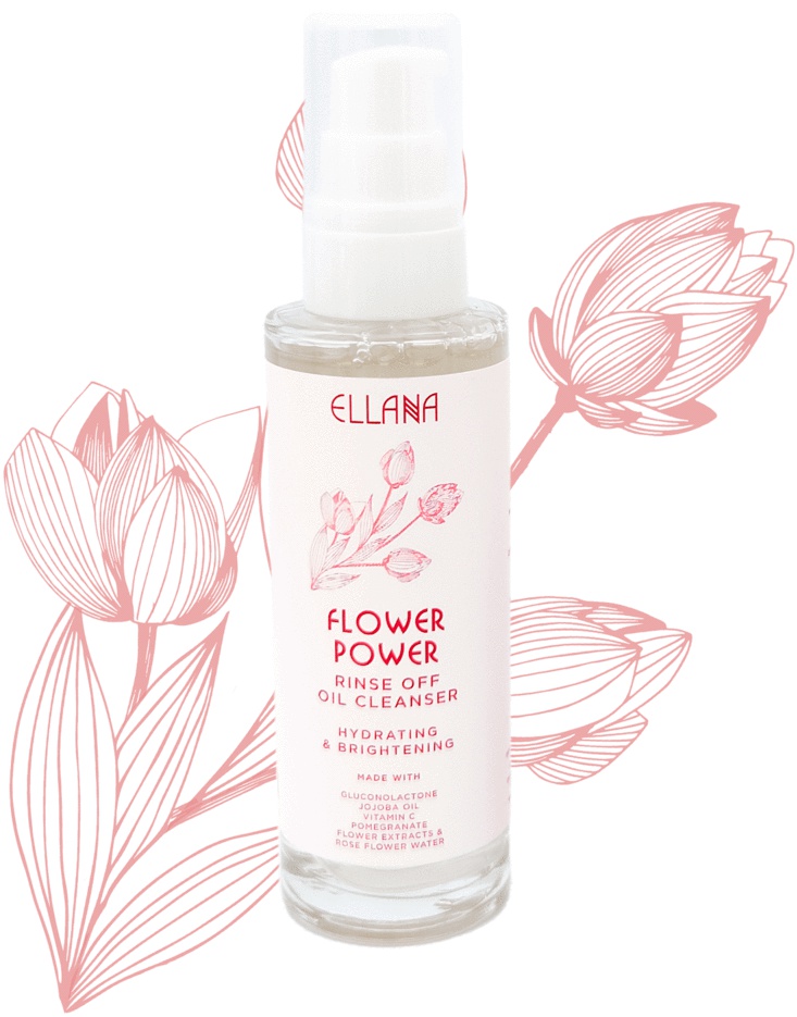 Ellana Flower Power Rinse-off Moisturizing Oil Cleanser With PHA And Jojoba Oil