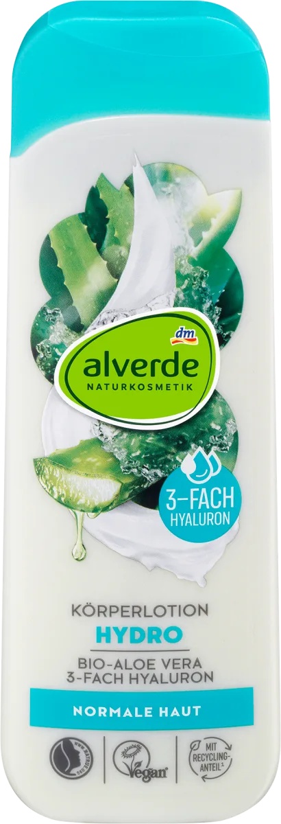 alverde Körperlotion Hydro Bio-Aloe Vera & 3-Fach Hyaluron