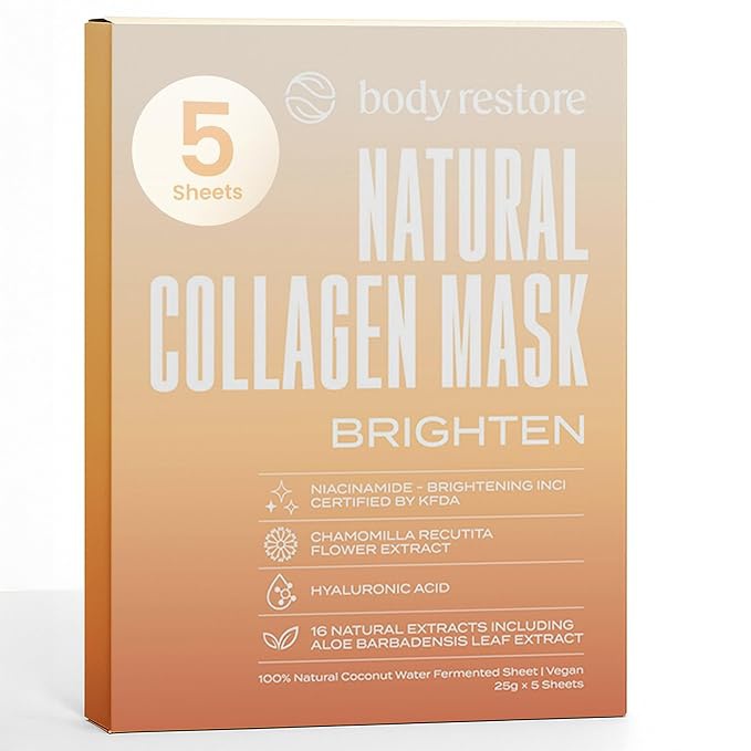 Body Restore Natural Collagen Face Mask brighten