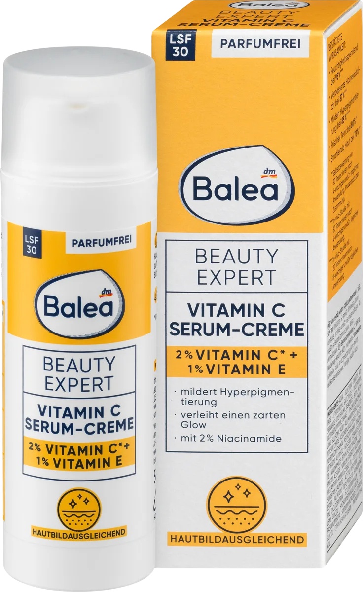 Balea Beauty Expert Vitamin C Serum-Creme LSF 30