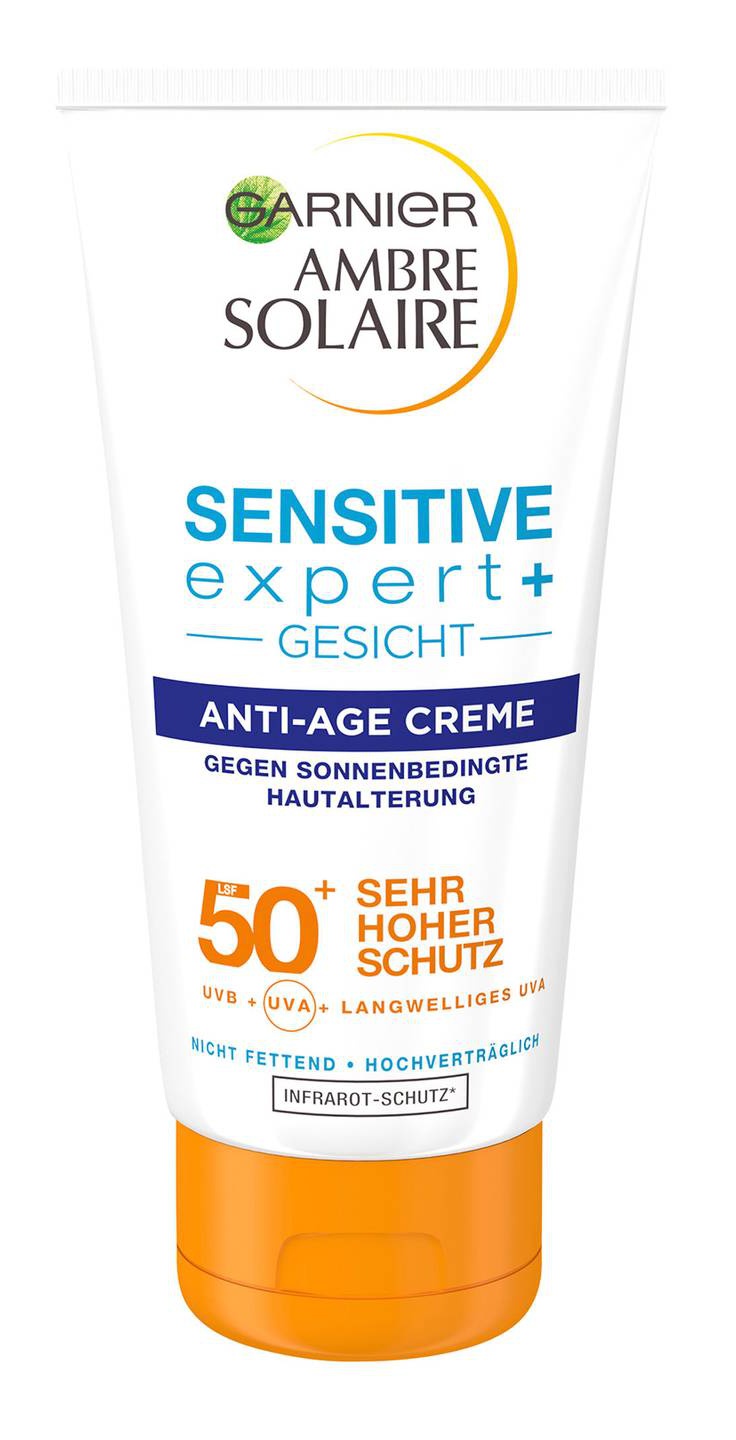 Garnier Ambre Solaire Sensitive Anti Ageing Face Sun Cream SPF 50+
