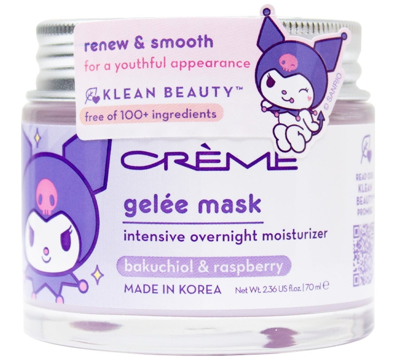 The Creme Shop Sanrio Kuromi Klean Beauty Intensive Overnight Moisture Gelee Mask