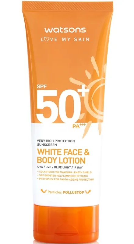 Watsons Very High Protection Sunscreen Whitening Face & Body Lotion SPF50+ Pa+++